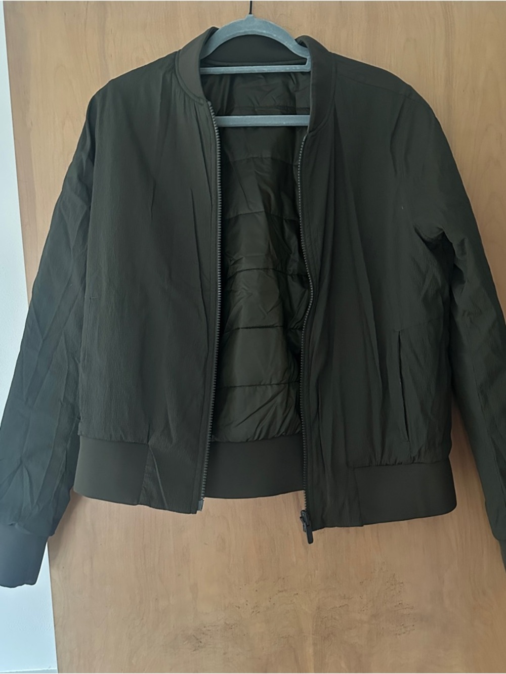 lululemon athletica reversible Green Lightweight Bomber Jacket